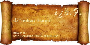 Énekes Fanni névjegykártya